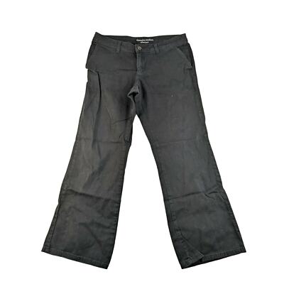 Womens Genuine Dickies Slim Fit Pants Work Utility Black 15.5 W 26 L