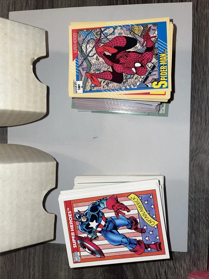 1990 y 91 Marvel Universe Series 1 y 2 Cartas JUEGO BASE COMPLETO Impel Foto 3 de 4