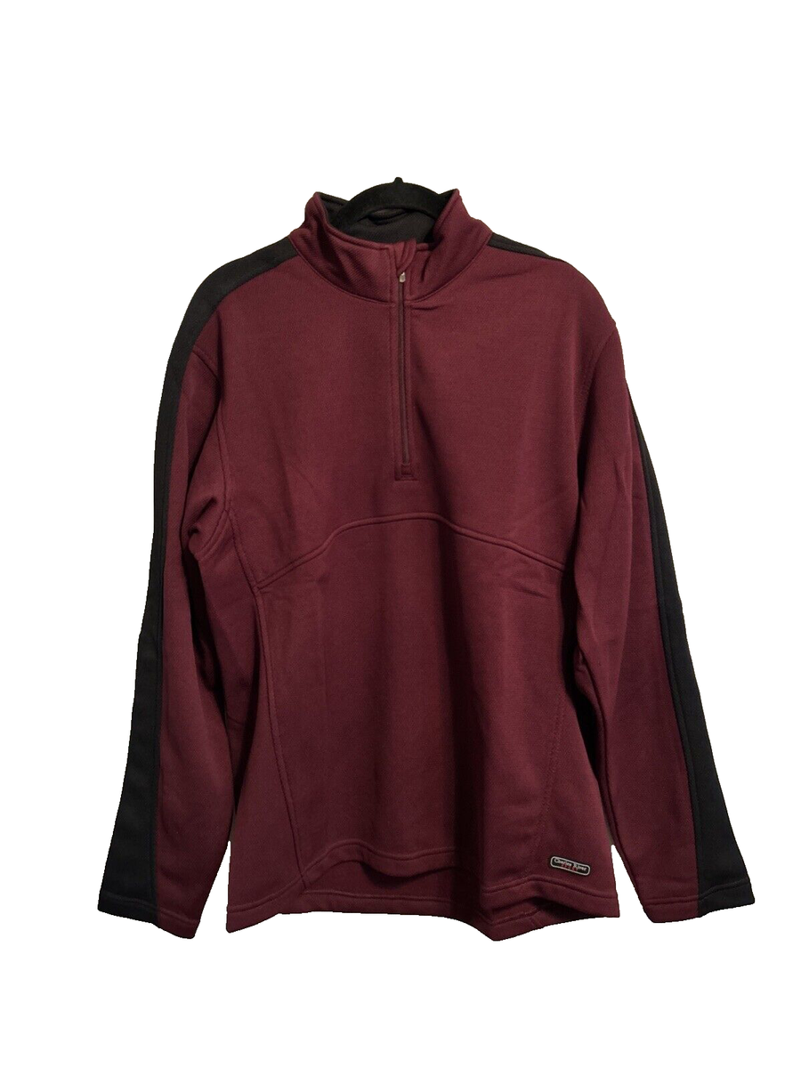 Charles River Men's Long Sleeve 1/4 Zip Jacket, Maroon, Small