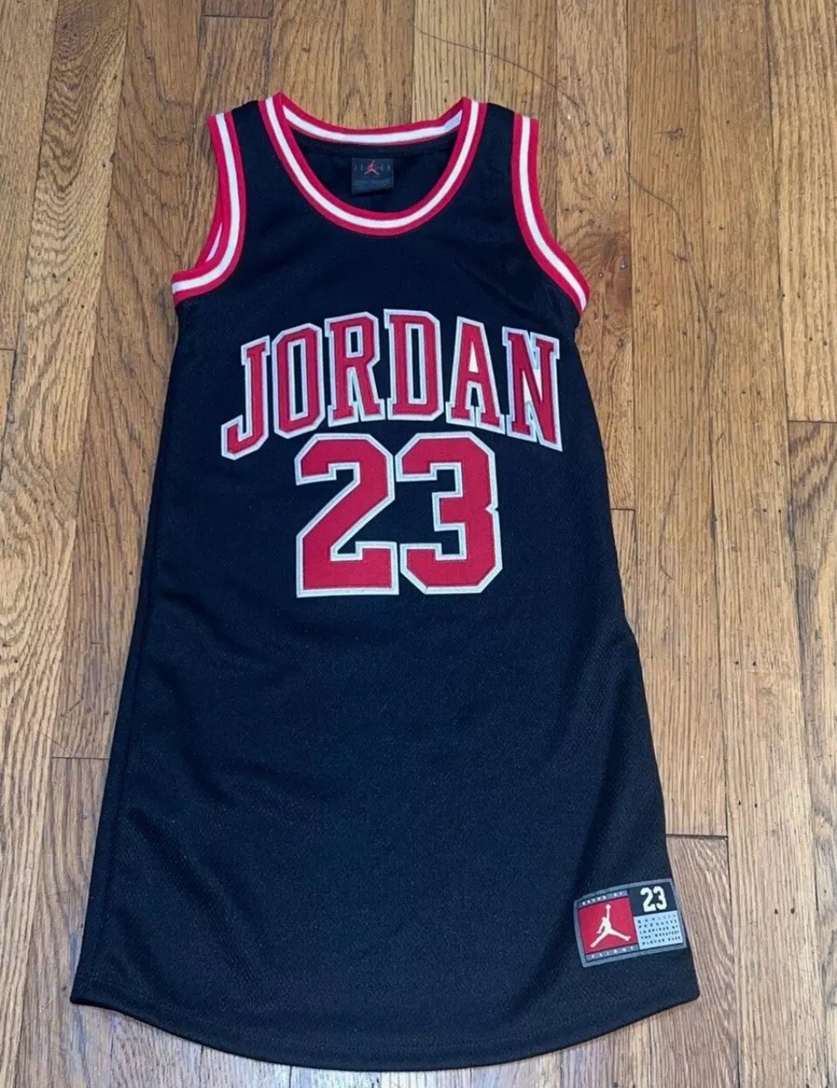 Jordan Girls' 23 Jersey Dress, Medium, Black Jordan Girls' 23 Jersey Dress, Medium, Black