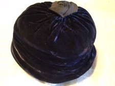 VINTAGE VELVETEEN UNION MADE WOMENS HAT