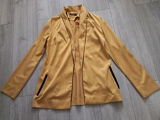 Nasty Gal Gold Satin Sheen Jacket Black Piping Pockets Evening Party Smart Uk8