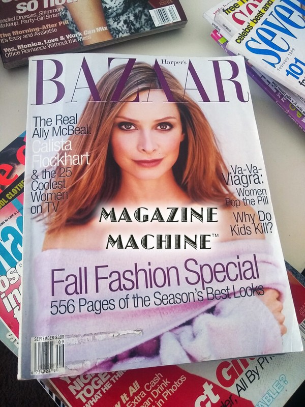 Calista flockhart Bazaar magazine Ally McBeal september1998 90s movies fashion