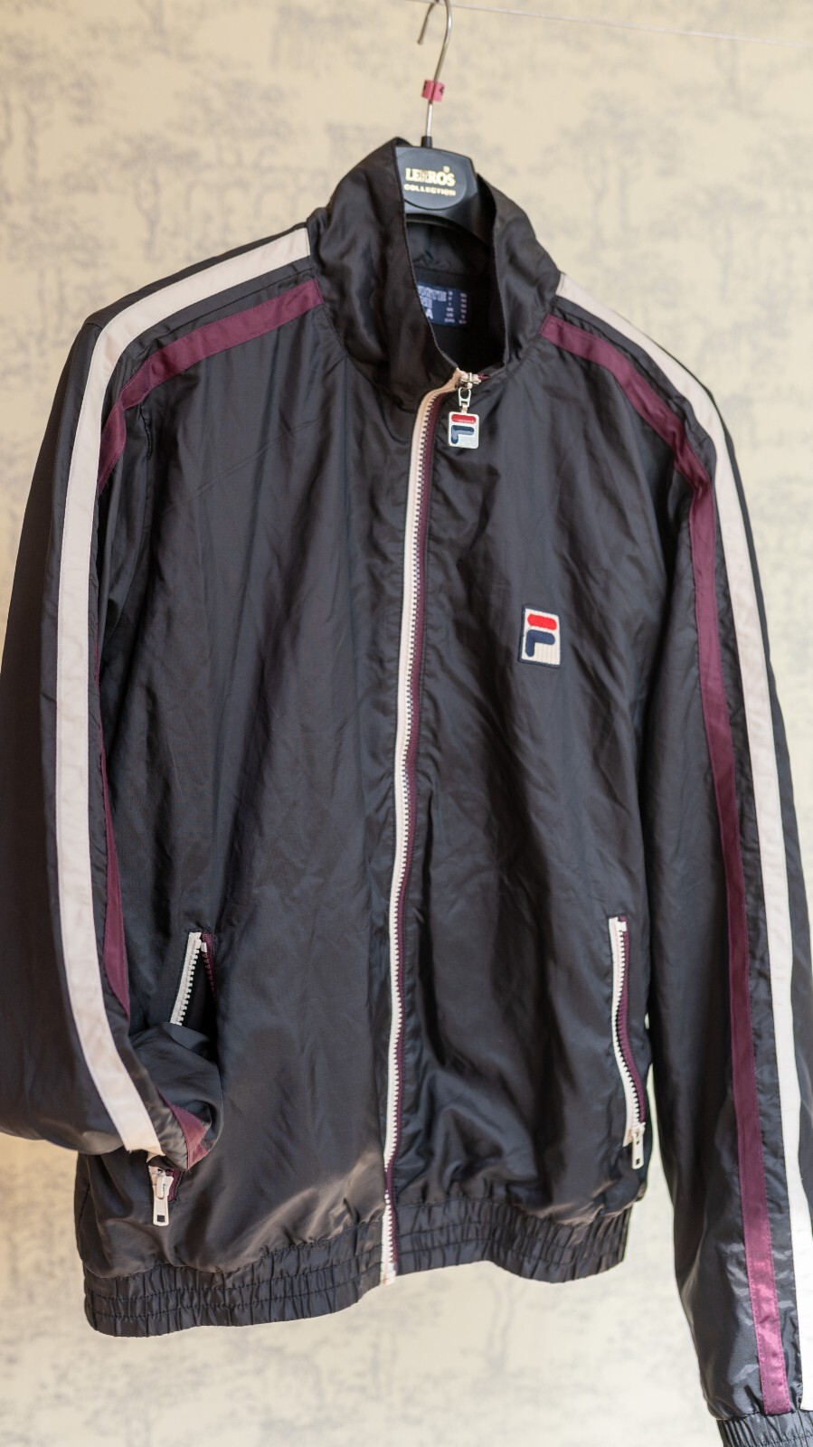 Giacca da tennis frangivento Fila BNP Paribas Open Indian Wells cerniera intera taglia M