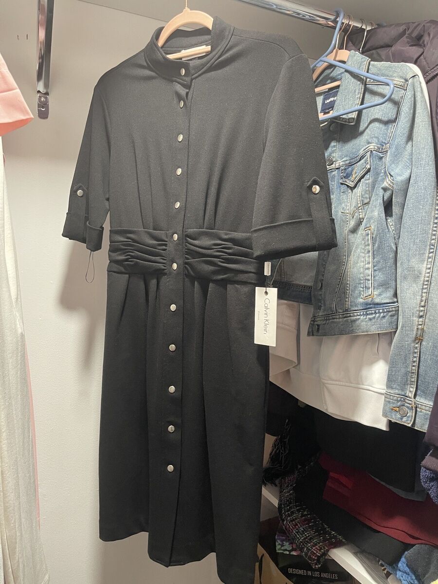 Calvin Klein Elegant Black, Button-Down Dress size 6 | eBay Calvin Klein Elegant Black, Button-Down Dress size 6 | eBay
