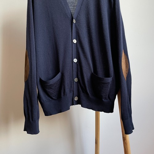 Polo Ralph Lauren Merino Wool Suede Elbow Patch Cardigan Size XL - Picture 4 of 9