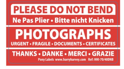 100 Bitte nicht biegen Etiketten Aufkleber Dokumente Zertifikate Fotos Umschläge