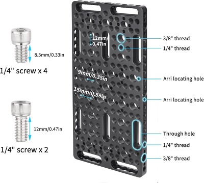 Multi-Function Cheese Plate with 1/4 3/8 ThreadsSwitching Plate Camera