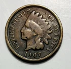 1907 Indian Head Copper Penny (M)