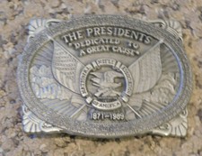 NRA Belt Buckle The Presidents Annual Collector Series 2nd Edition 1989, Pewter