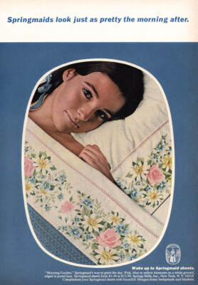 1968 Springmaid Sheets: Look Just As Pretty the Morning After Vintage Print Ad