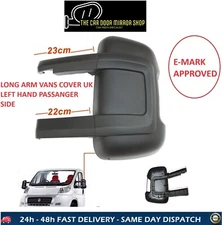 Fits PEUGEOT BOXER 2006 to 2024 Left Side Mirror Casing Cover With Long Arm Vans