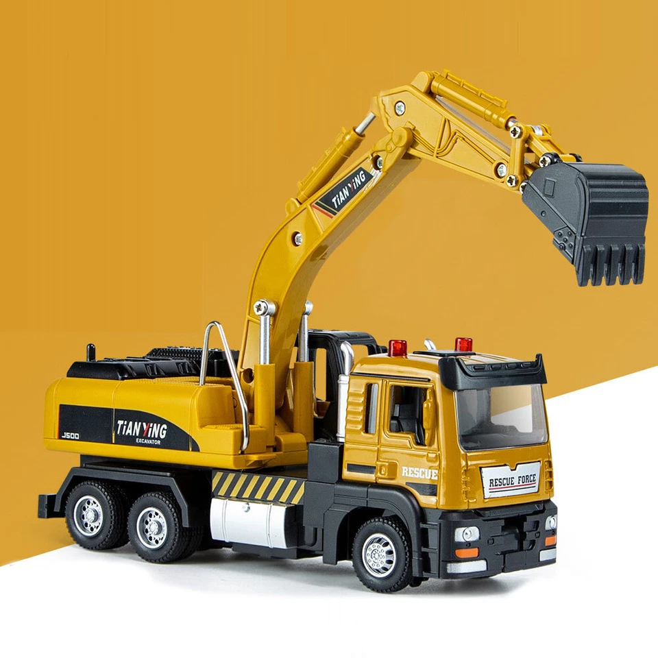 1:50 Excavator Truck Toy Construction Equipment Model Metal Diecast Toy Vehicle - Image 3 of 4
