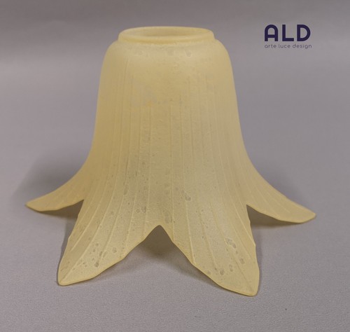 Ricambio lampadario lampada lume applique tris bocce vetro giallo attacco e14 - Foto 2 di 6
