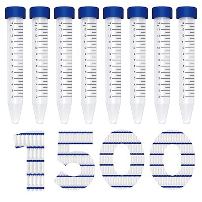 1500ps Polypropylene Centrifuge Tube Conical Bottom Plain, Bulk, Sterile - 15 mL
