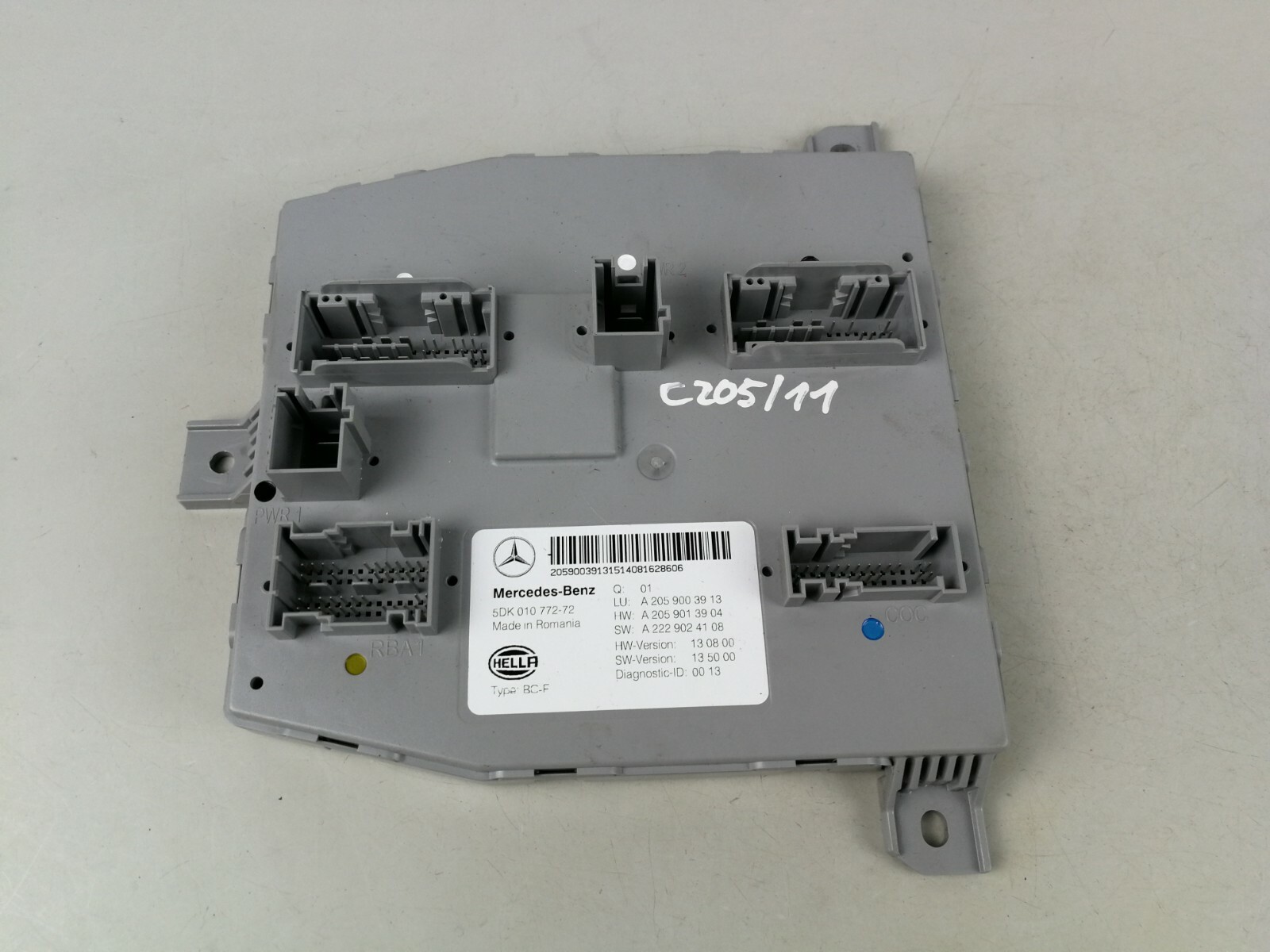 Mercedes Benz C Class W205 Front SAM Signal Control Module Unit 