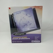 Wilson Jones Economy Weight Sheet Protectors 100 Count Semi Clear New 21423