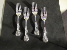 4-F.B. Rogers FRENCH ROSE Flatware Salad Forks