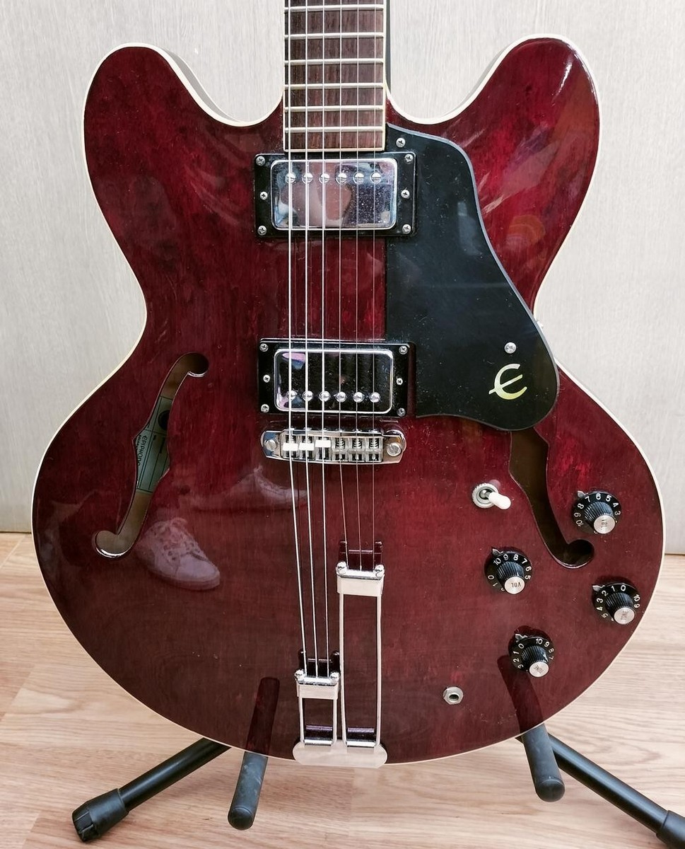 ギター PIRLES FG70A Epiphone head Made in Japan Epiphone] Riviera Cherry Red Made in Japan 1970s Blue Label