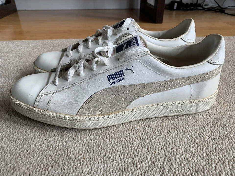 VTG 1980’s PUMA INVADER All White Sneakers. VGC Possibly Unused. Warhol. Size 12 - Image 2 of 4