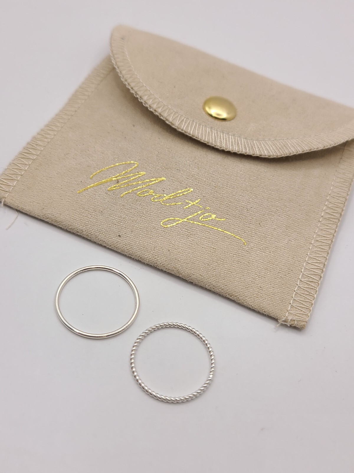 MOD + JO Sterling Silver Stackable Thin Rings sz 6 - image 4