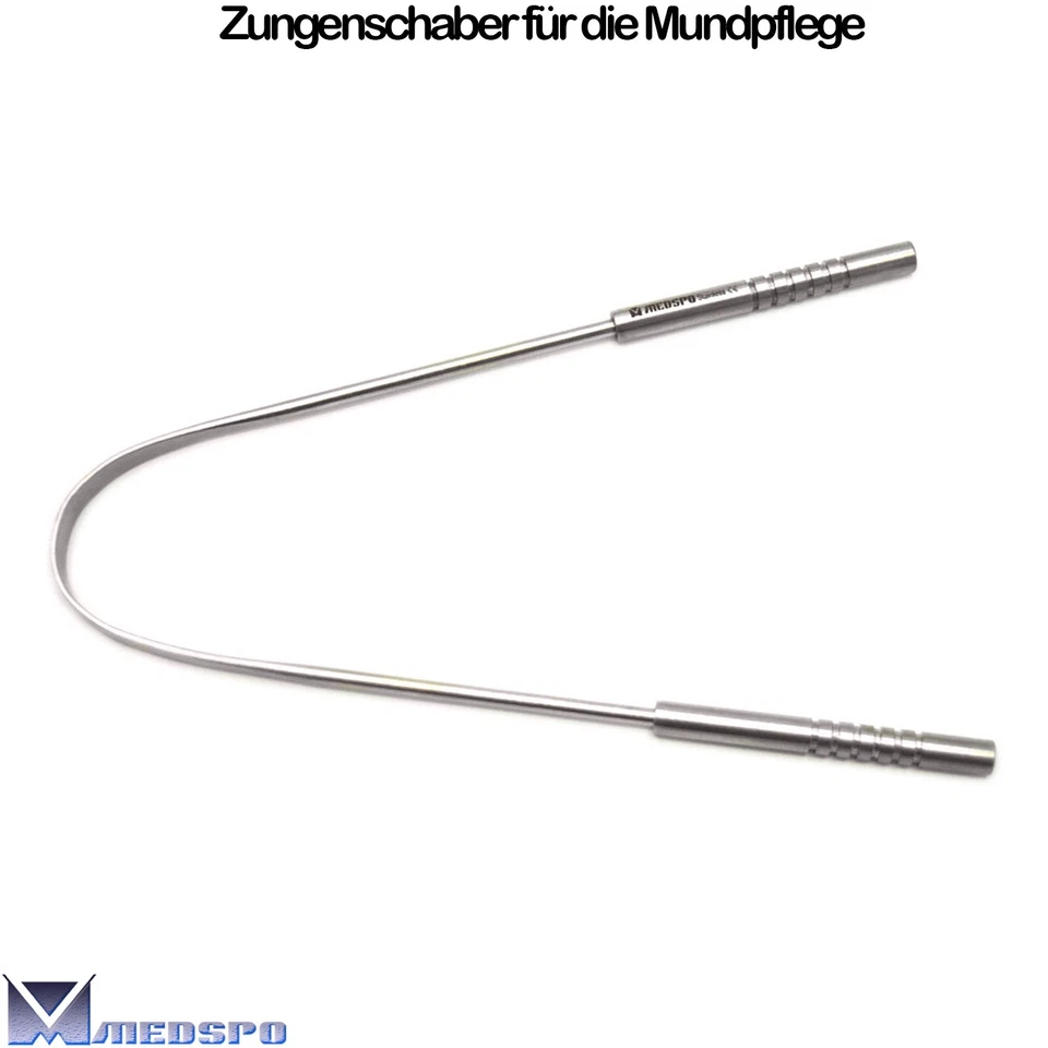 Zungenschaber für die Mundpflege Zungenreiniger Edelstahl Mundhygiene Dental CE - Bild 2 von 3