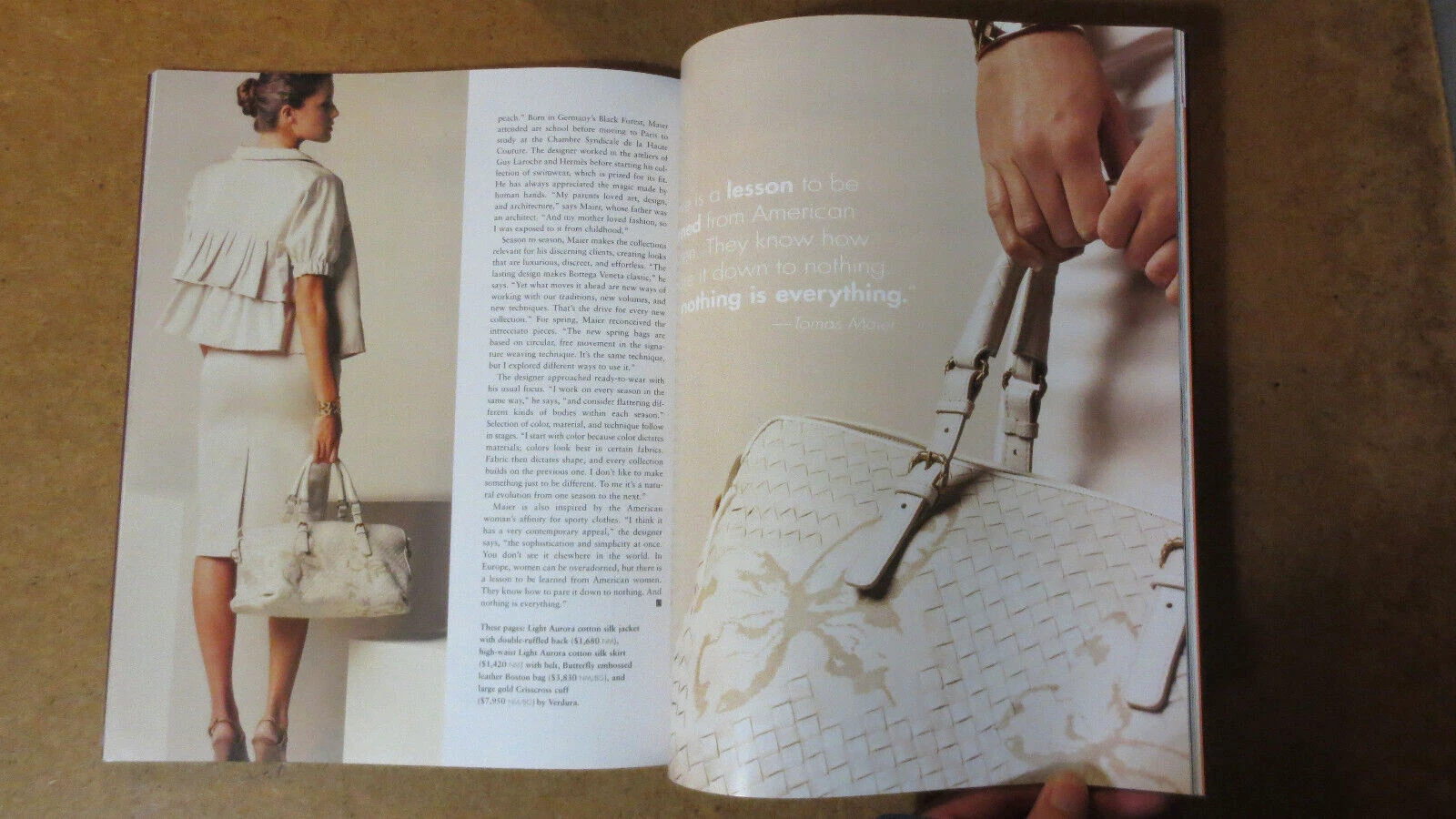 ENTREE Fashion Magazine Catalog Tomas Maier Bottega Veneta JOEL STEIN Handbags