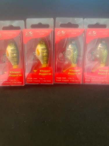 LOT of 4 River2Sea Whopper Plopper 60 Topwater Lure 2 COLORS