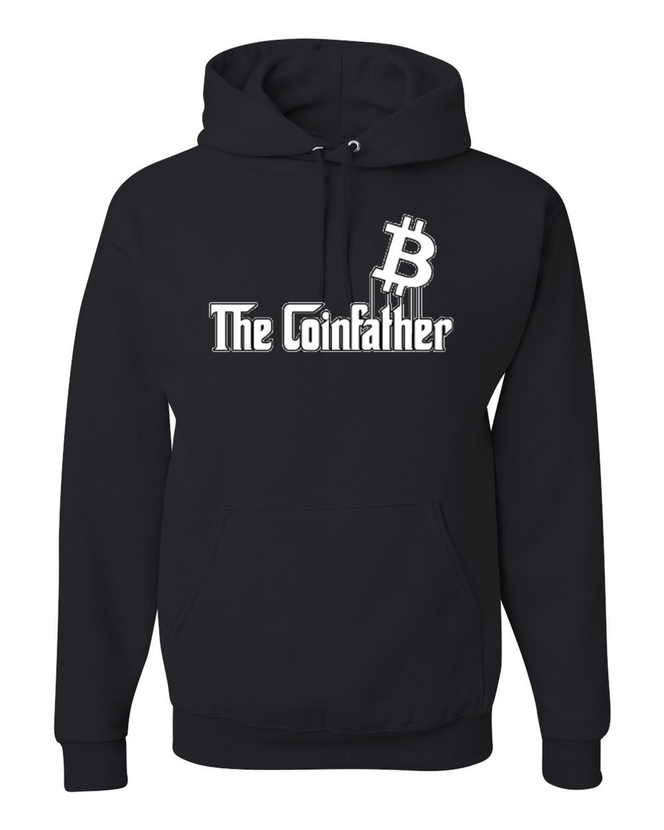 The Coinfather Bitcoin Crypto Inspired Logo Fathers Day Hooded Sweatshirt |  eBay