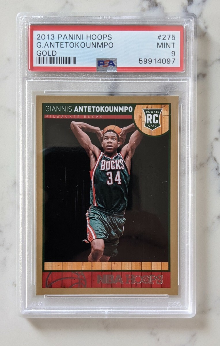 🔥 2013 Hoops Gold RC Giannis Antetokounmpo ROOKIE SP #275 PSA 9