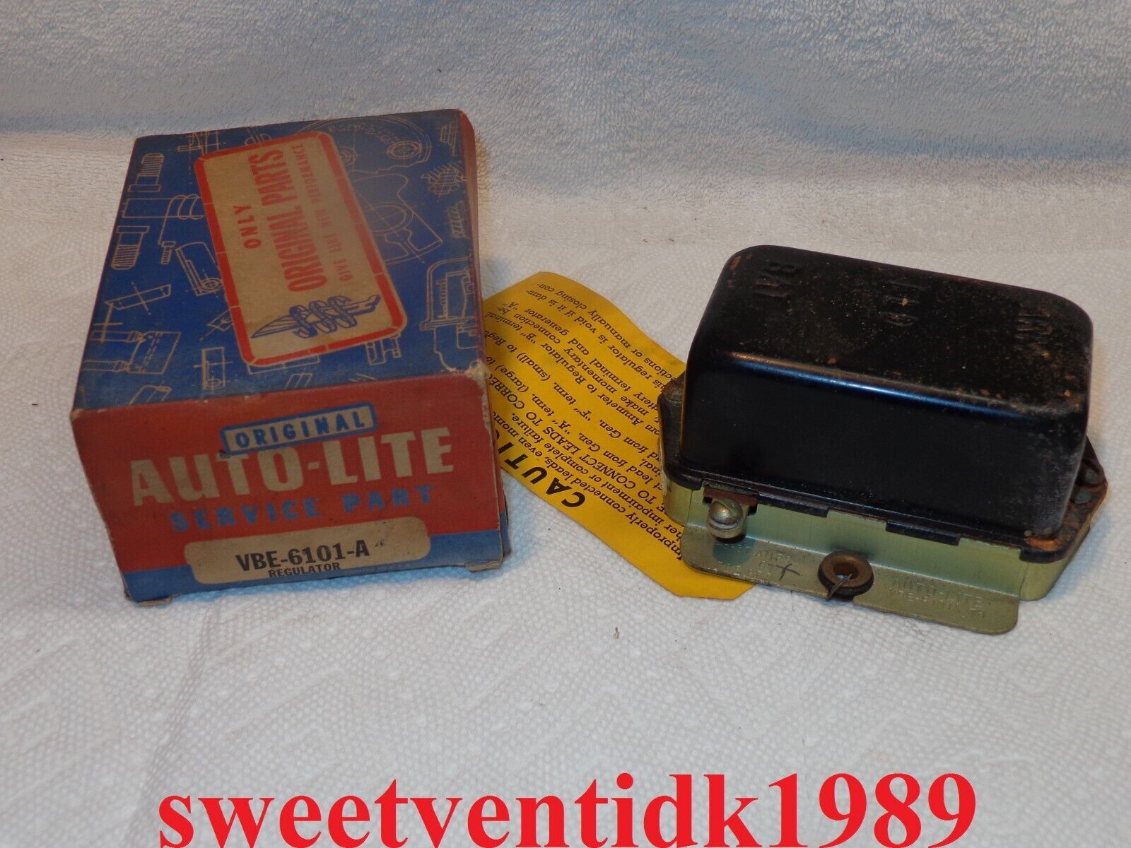 NOS... Autolite 6 Volt  Voltage Regulator VBE-6101-A.... 45-57 Amps...USA