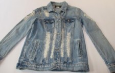 Kc Designs Denim Jacket Light Blue Painted Dots
