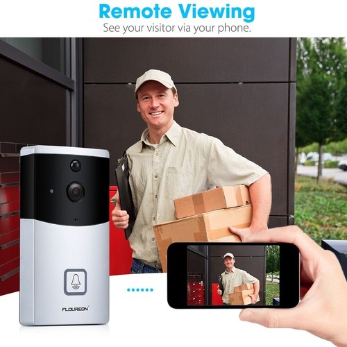 FLOUREON WIFI Video Doorbell, Smart Doorbell 720P HD Security Camera - 第 5/6 張圖片