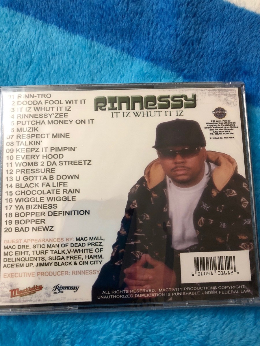 Rinnessy It Iz Whut It Iz Cd Rare Mac Mall Mac Dre Dead Prez Turf Talk  Suga - Main Image