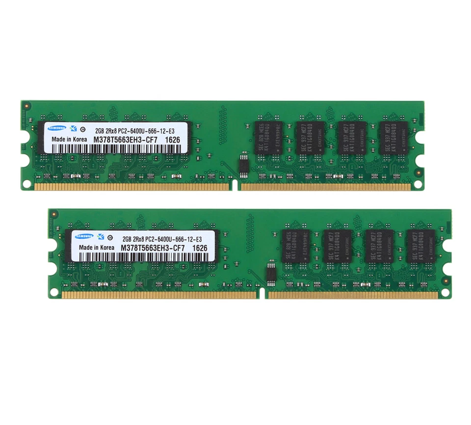 2 GB 4GB 8GB 20GB Samsung PC2-6400U 2Rx8 DDR2 800Mhz Desktop DIMM Memory RAM LOT - Image 3 of 4