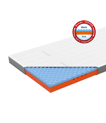 Genius eazzzy Topper Premium Cube Advance, 9 CM Höhe, Matratzentopper, Cooling,