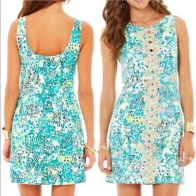 Lilly Pulitzer Womens Dress Size 4 Ember Sea Oat Escapades in the Everglades