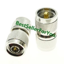 1X N Male to UHF Male PL259 PL-259 Plug Coax Straight RF Adapter Connector
