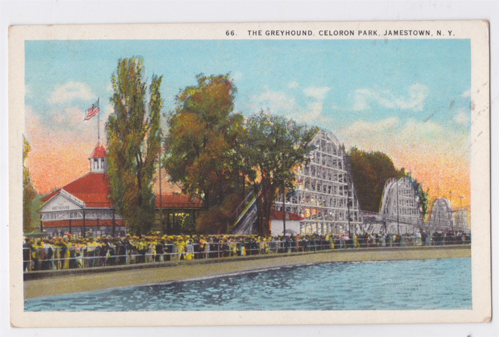 JAMESTOWN NY CELORON PARK THE GREYHOUND ROLLER COASTER circa 1920 eBay
