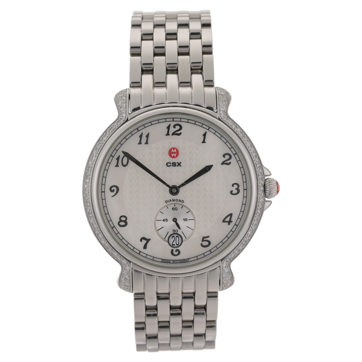 MICHELE CSX 94 Diamond Bezel 0.55 CTW MOP Dial 38mm Ladies  display picture 2