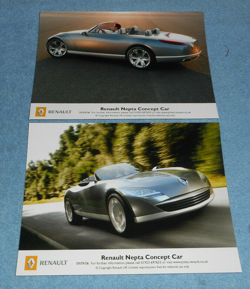 Par de fotos de prensa Renault 2006 Nepta concept car