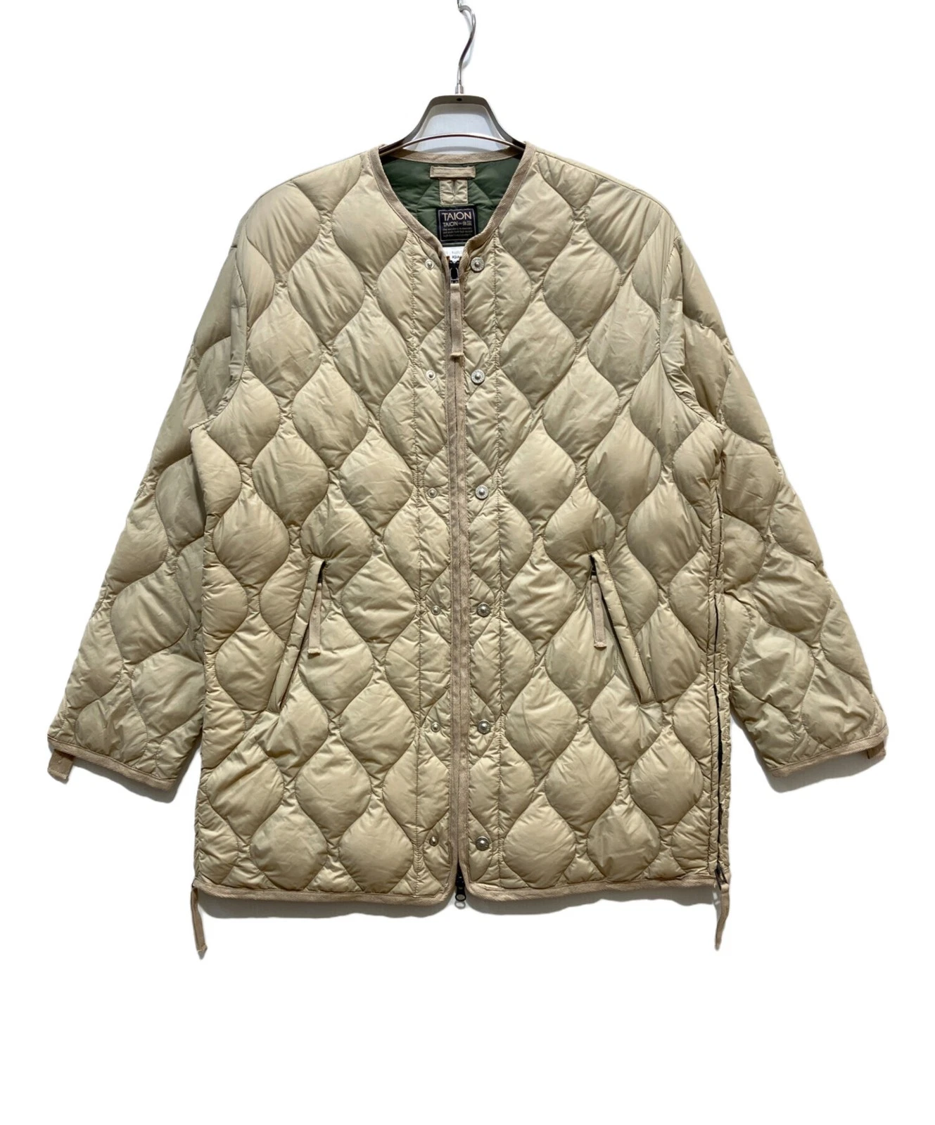 TAION M65 Liner W Zip Down Jacket Men's Size S Beige - product detail image 1