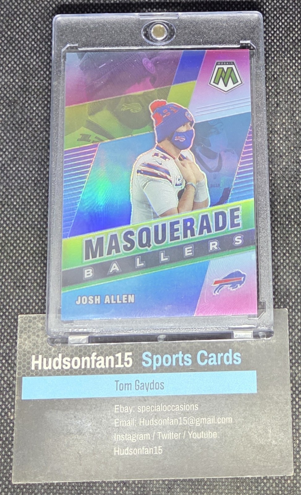 Josh Allen 2021 Panini Mosaic Masquerade Ballers #MB-19 Case Hit Buffalo Bills