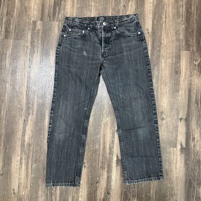 APC New Standard Jean Classique Charcoal Gray Denim Jeans Size 29 Slim Fit Japan