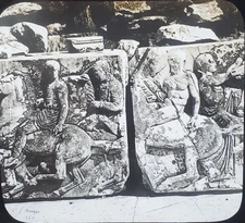 Frieze, Parthenon, Athens, Greece, c1900's G. Kanzee Magic Lantern Glass Slide