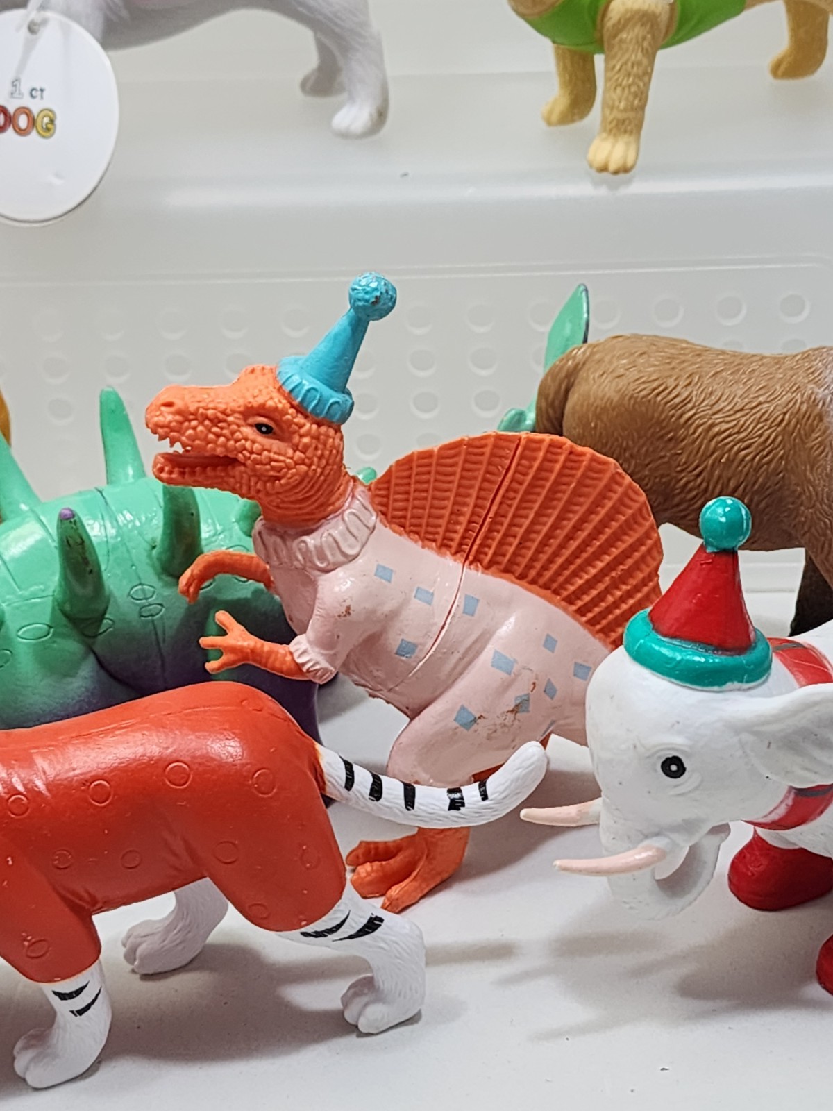 Ankyo Party Animals Toy Figure Lot Birthday Hat Xmas Dinosaurs Dogs Tiger Target