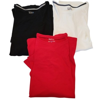 Croft & Barrow Womens 1X Bundle Basic Crew Neck Short Sleeve T Shirts NWOT