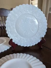 Imperial Milk Glass Grapevine 8.5 "Salad Plate Set Of 4 NO CRACKS OR CHIPS