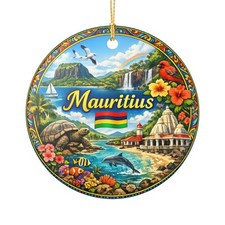 Mauritius Ornament  Ceramic Travel Decoration