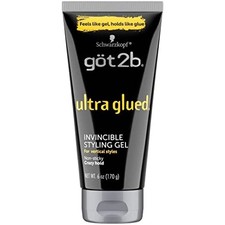 Got2b Ultra Glued Invincible Styling Hair Gel, 6 oz